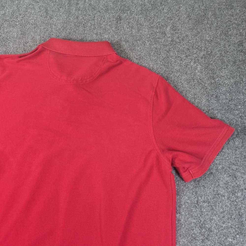 IZOD Polo Shirt Men's 2XL Red‎ Collared Short Sleeve Slim Fit Athletic Casual - Picture 11 of 12
